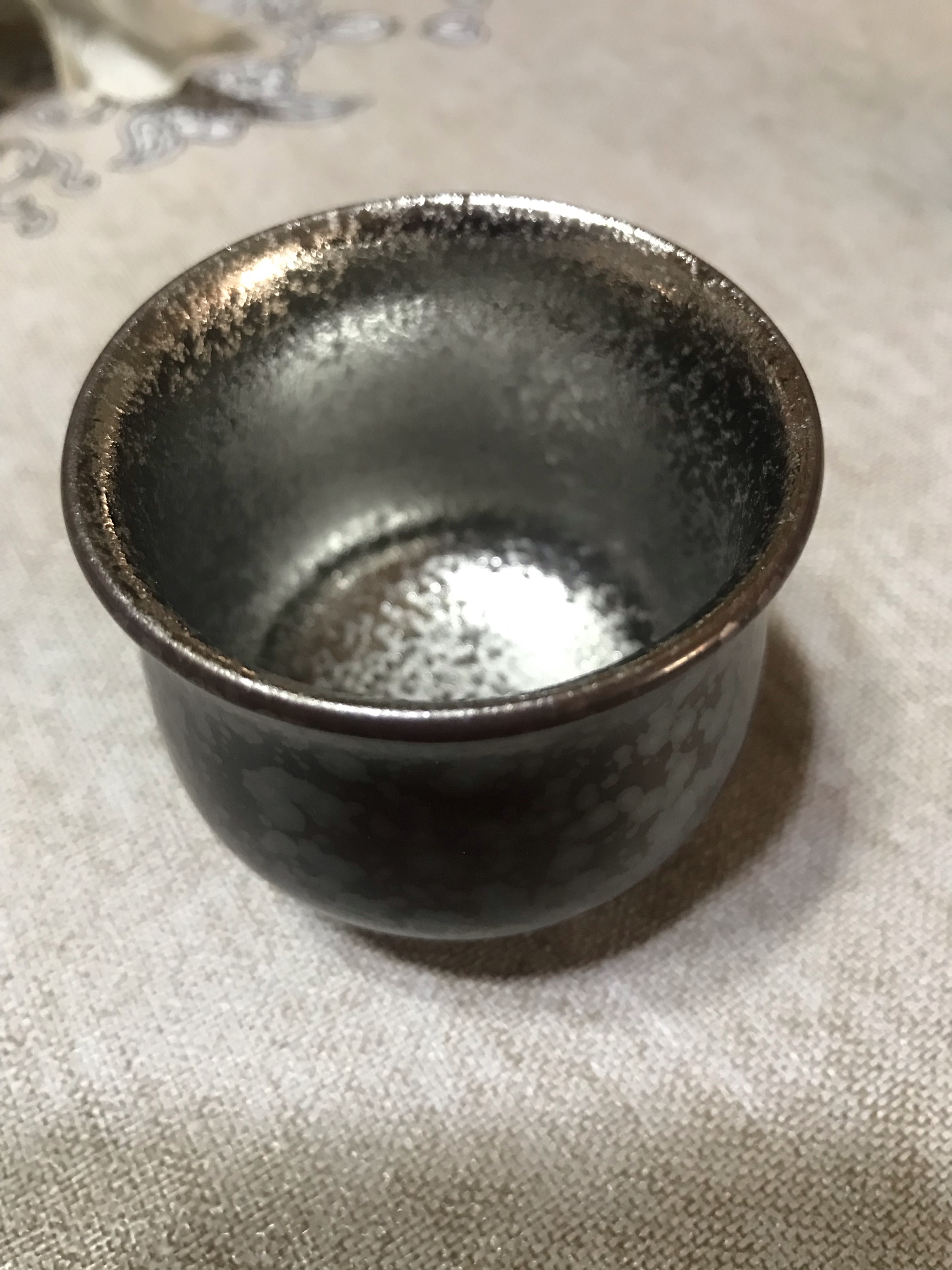 同合日本进口有田烧陶悦窑金银天目清酒杯白酒杯功夫小茶杯品茗杯- Taobao