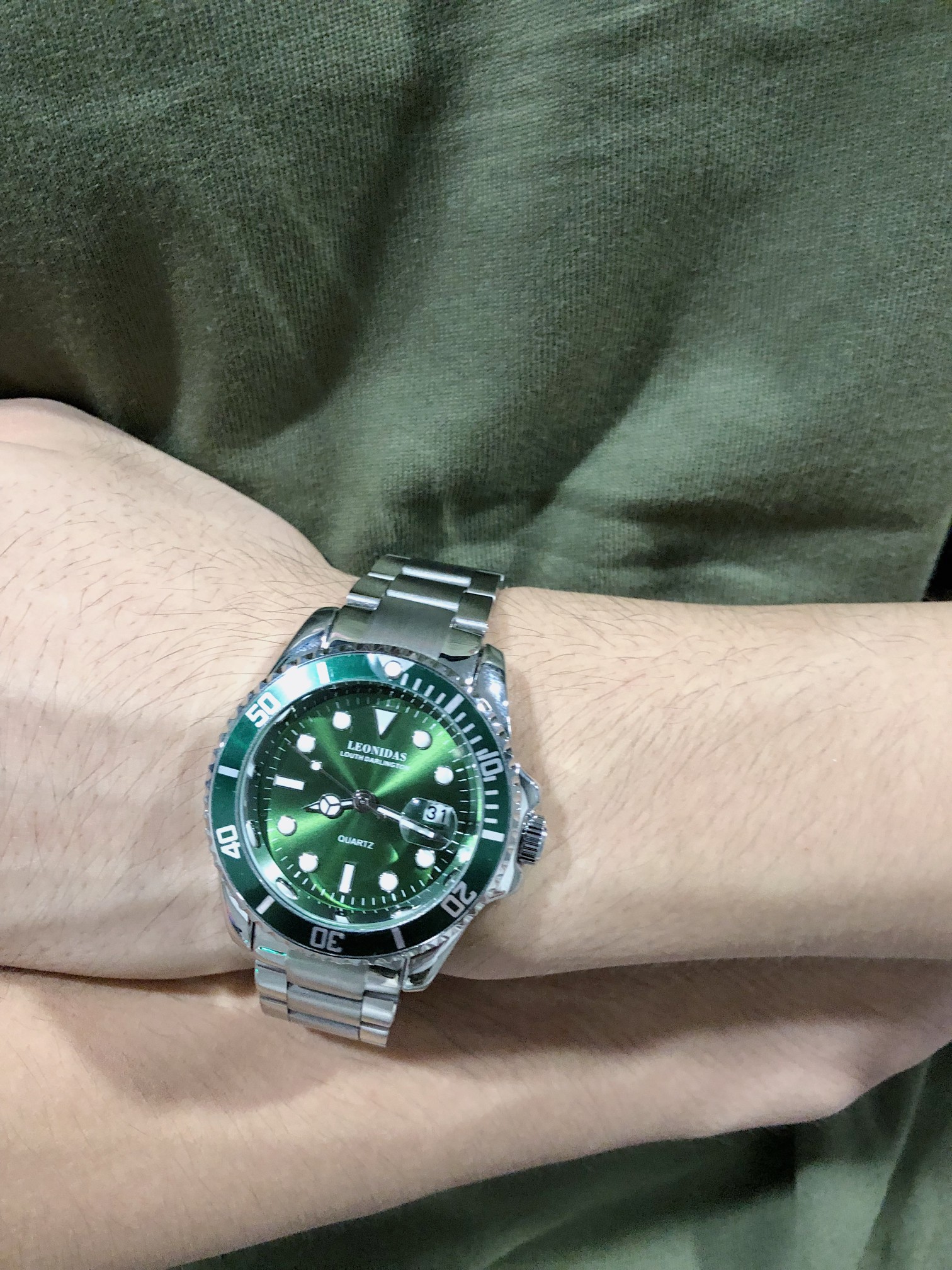 leonidas绿水鬼男士机械表