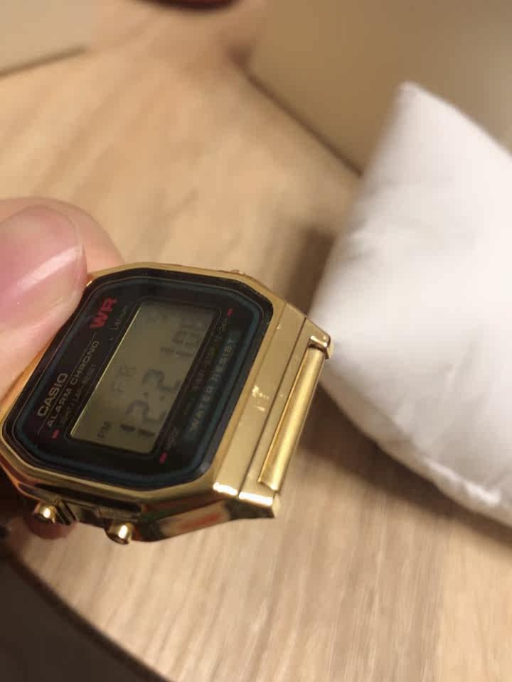 casio旗舰店复古小金表男士手表金表女士手表casio官网官方正品