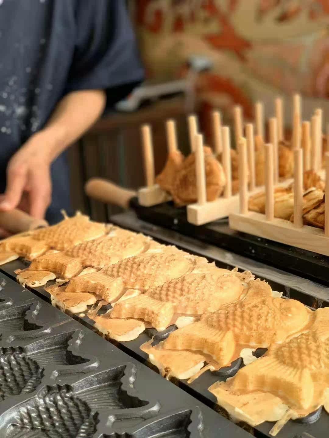 千麥16條魚電熱燃氣qm 116鯛魚燒機商用韓式小魚餅親子魚機五穀魚