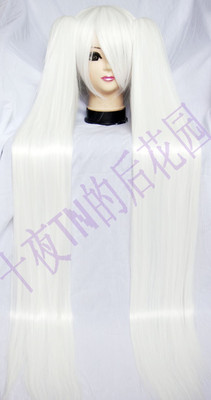 taobao agent Ten night TN pure white double tiger mouth 120 cm Lilo Ai steel steel cos wigs