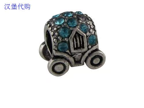 

Сувенир Cinderella Blue Carriage Pandora Style Bead Fit Trollbeads