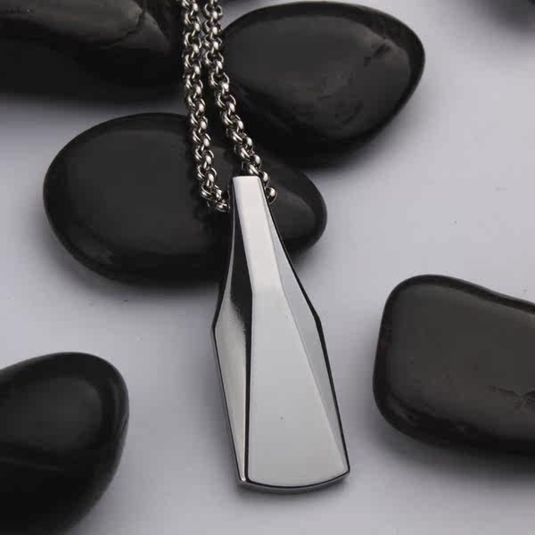 Мужская подвеска, ожерелье, в корейском стиле, простой и элегантный дизайн, Вольфрамовая сталь