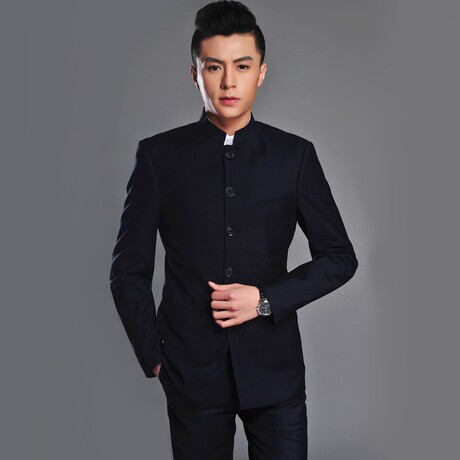 中华立领中山装 青年装 陈真服 青年中山装 立领男装 时尚套装潮