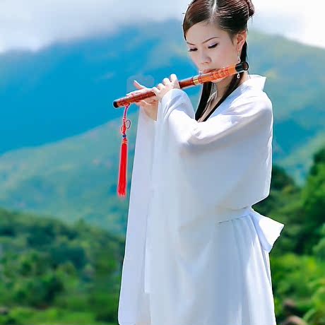 特价新款古代侠女服饰笛子演出服个人写真拍摄服装古装剧演出服