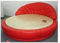 Производитель Direct -Ssoing Leather круглая кровать/двуспальная кровать/круглая кровать/кровать ткани // Круглые постельные принадлежности