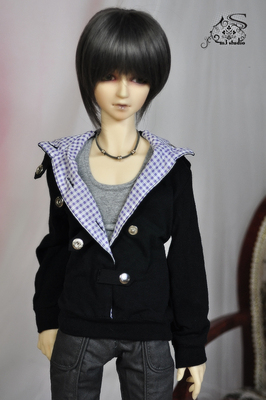 taobao agent M3 Studio BJD baby jacket 3 points and uncle black hooded jacket (spot)