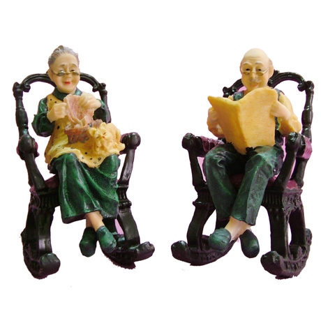 白头偕老 老头老太太 公公婆婆公婆摆件 摇椅公婆 送长辈生日礼物