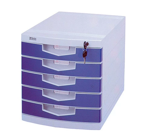 Пятиэтажный шкаф для жемчужного света ZS-25505 Хранилище A4 На рабочем столе с шкафом для хранения данных с ящиком блокировки шкаф