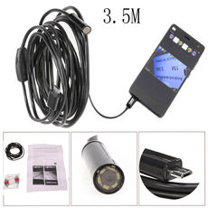 Под автомобиль Mirror Search 3.5米安卓手机/电脑两用软蛇管工业管道内窥镜医用高清防水带led