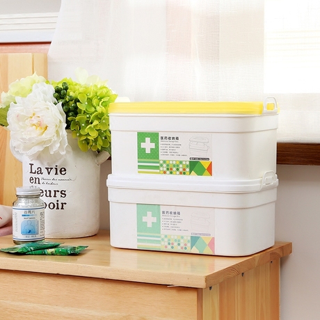 家庭医药箱多层医用急救药品收纳保健箱家用旅行塑料儿童小药箱