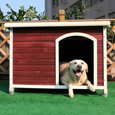 防雨拉布拉多狗窝木 狗房子适合养金毛用,大气的造型,漂亮的颜色,很