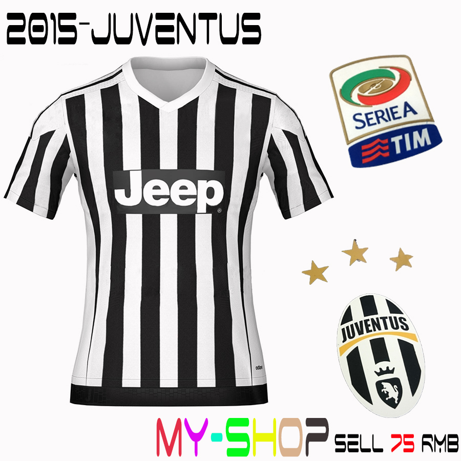 

Футбольная форма 15/16 Top Thai Juventus Home Away Jersey Pogba Pirlo