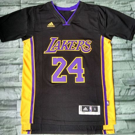 新版湖人队24号科比球衣 kobe bryant好莱坞之夜短袖篮球服背心黑