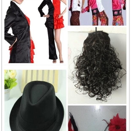 纤夫的爱舞蹈服装双面人阴阳人雌雄同体搞笑半男半女反串表演服装