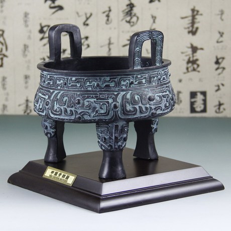 青铜器仿古摆件 大秦公鼎 中式家居工艺品摆设装饰品 商务礼品