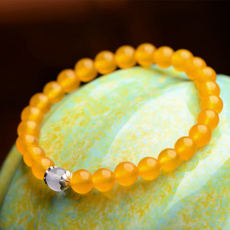 【黄玉髓佛珠手链】_黄玉髓手链图片_原创佛珠手链价格_搭配分享 - 爱