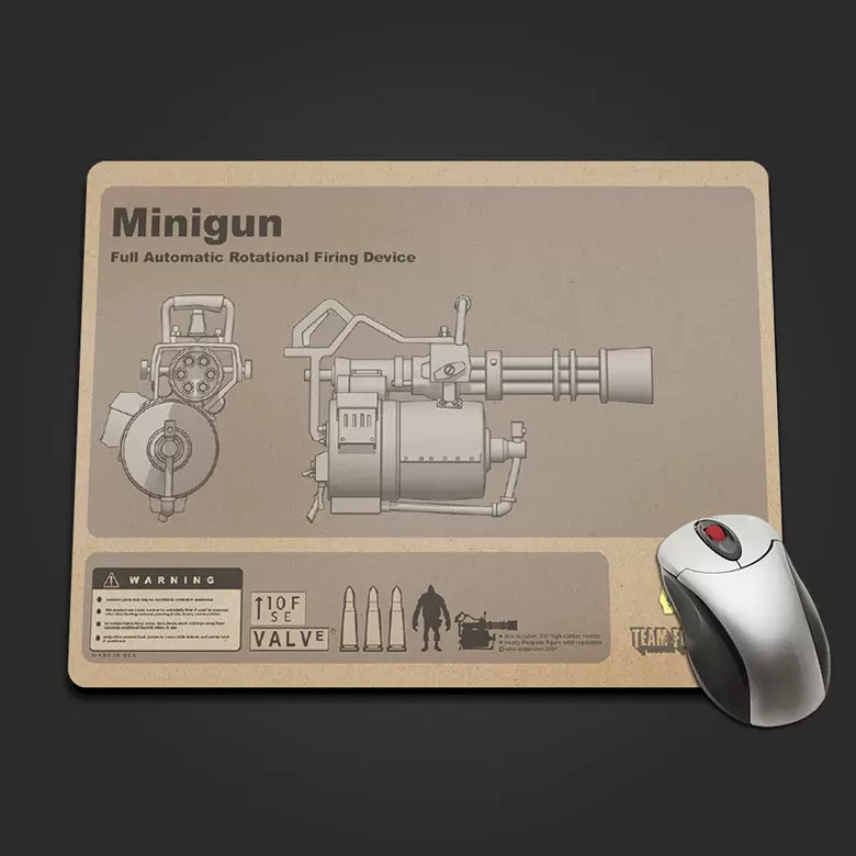 Оригинальный игровой периферийный набор Valve Fortress 2 Машинное Gun темой мышь pad TF2 бронь