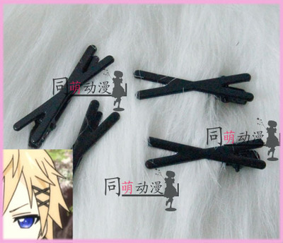 taobao agent [Le Meng] Anime COS universal accessories Demon Fox X servant SS Watanabe, 4.5cm black X -shaped hair clip