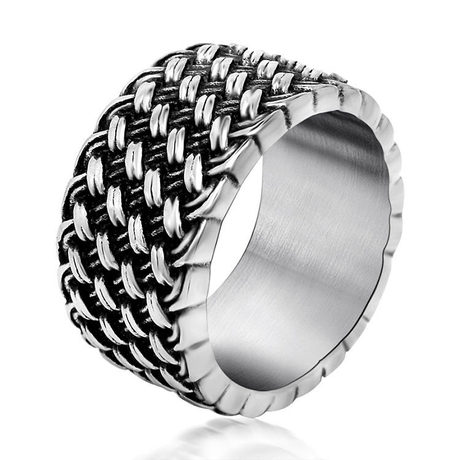 钛钢简约宽戒指环单身个性潮男首饰板戒子复古霸气男士食指配饰品