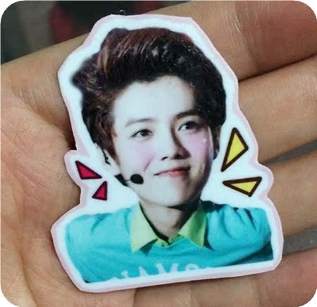 50       28包邮 exo 鹿晗 行李箱皮纹贴纸手机相机自拍神器防水大头