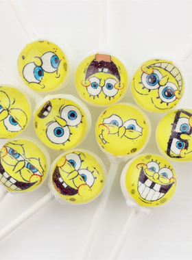 创意礼物!美国代购正品cattigerlollipops海绵宝宝星空棒棒糖