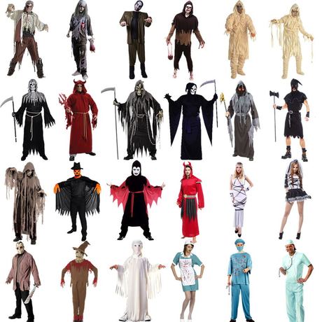 爱新奇 cos成人万圣节服装 恐怖服装 僵尸服装 丧尸服装 死神鬼衣