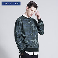 Lilbetter男士卫衣 套头圆领迷彩外衣青少年秋季卫衣学生潮男卫衣