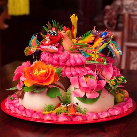 老岚食品 大花饽饽 结婚必备面食 脸盆饽饽蛋糕花饽饽无添加食品