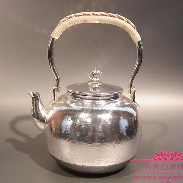 日本代购秀峰堂手工石目银瓶银壶器茶具茶道茶壶创意礼物收藏品-Taobao
