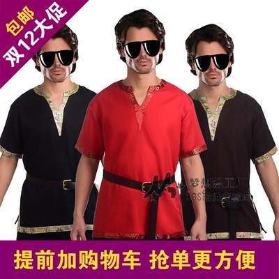 taobao agent Clothing for boys, ethnic T-shirt, Hanfu, cosplay, ethnic style