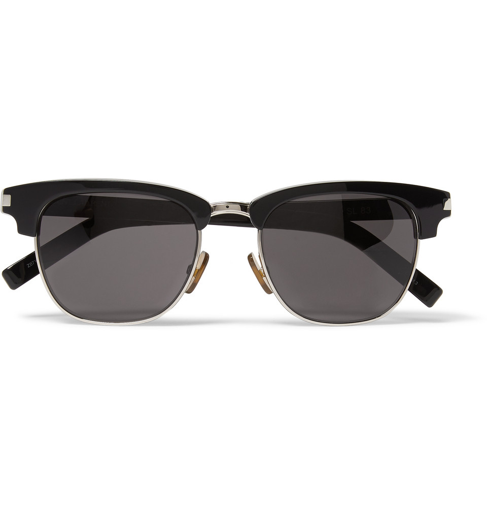 

Солнцезащитные очки Saint laurent Area SL83 Acetate And Metal Sunglasses