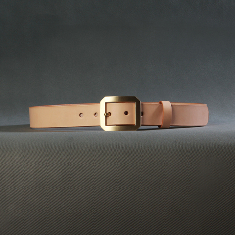 针扣手工皮带 男士腰带 休闲裤带男真皮压制八角扣植鞣革皮带5m