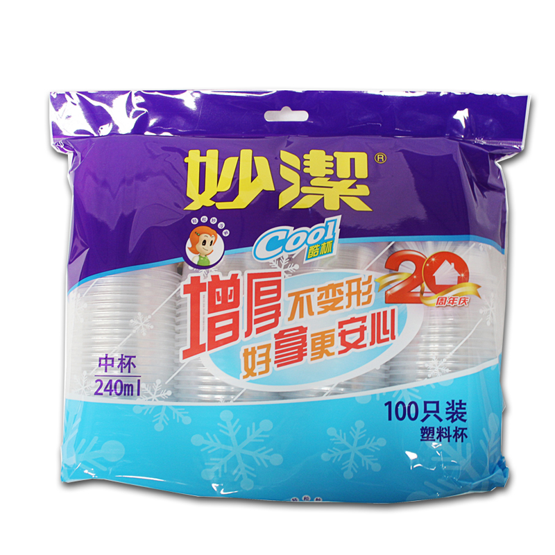

Пластиковый стакан Miaojie 240 100 COOL 240ml 100