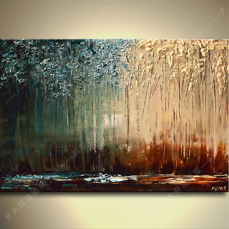 手绘抽象油画欧式餐厅装饰画无框沙发背景墙卧室床头挂画现代简约