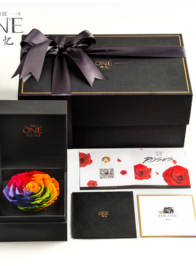 theone唯忆进口永生花礼盒巨型红玫瑰花盒 七夕情人节表白礼物