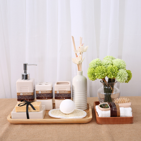 邸高家居现代浴具摆件 浴室用品套装 卫生间卫浴洗浴套件