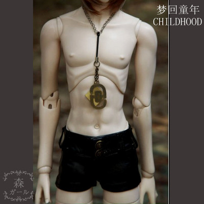 taobao agent BJD/SD baby clothes black short leather pants (1/3 uncle)