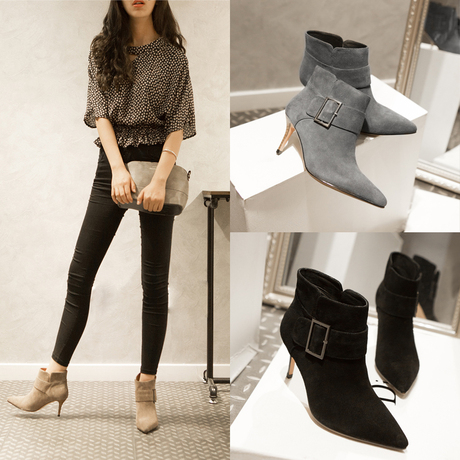 【女短靴磨砂皮】图片_价格_搭配分享 - 爱逛街