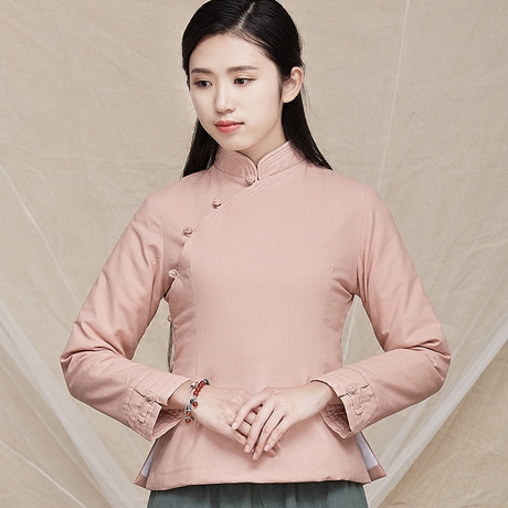 【棉麻短外套】_旗袍上衣图片_中式唐装棉衣价格_搭配分享 - 爱逛街