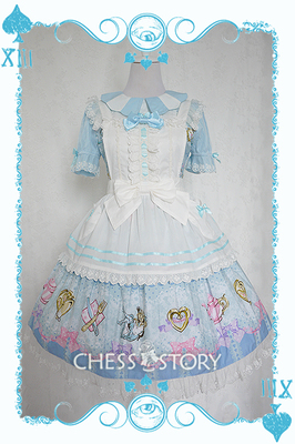taobao agent [Alice's Mad Tea Party] Alice's Fantasy Tea series OP dress apron set SET