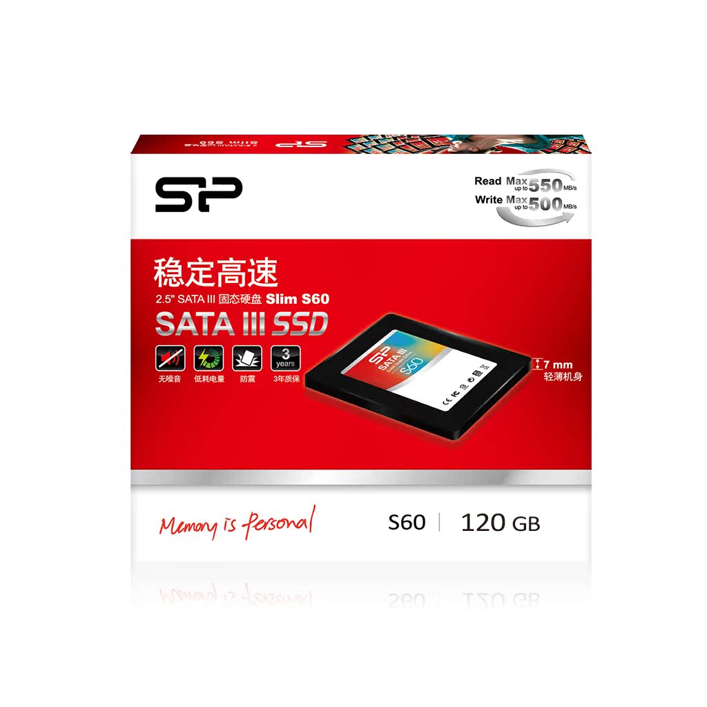 

Твердотельный накопитель Silicon power Slim S60(120GB) 120G SSD SATA3