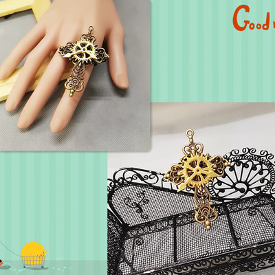 taobao agent Ring, retro one size accessory, punk style, Lolita style