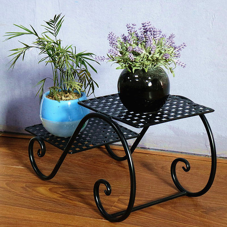 欧式简约阳台花架客厅房间铁艺花盆架多肉绿萝盆景架创意小花几