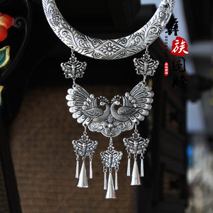 Phoenix, ethnic pendant from Yunnan province, choker, necklace, ethnic style