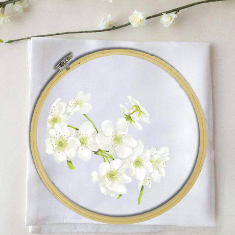 单件包邮苏绣diy年终清仓刺绣手帕套件初学者用含工具梨花