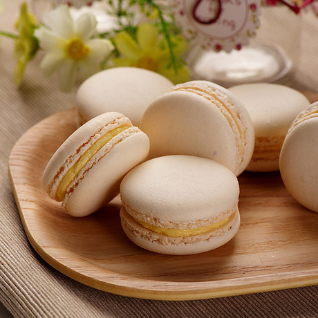 食婶mrssweet白色香草味6枚装马卡龙法式甜品生日情人节礼物包邮