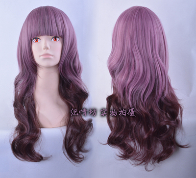 taobao agent Japanese purple wig, cosplay, Lolita style, gradient, curls