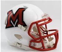 Коллекция NCAA Riddell Speed ​​Mini Rugby Helmet Miami University Oxford Branch