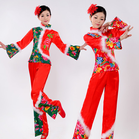 秧歌服2014冬季新款 东北二人转演出服广场舞集体舞蹈服装演出服